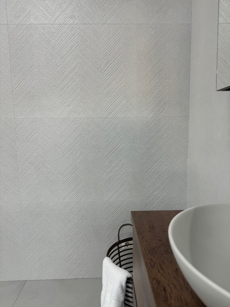 Borneo White Arrow decor wandtegel 60x120 rett